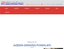 Tablet Screenshot of jazeerapower.com